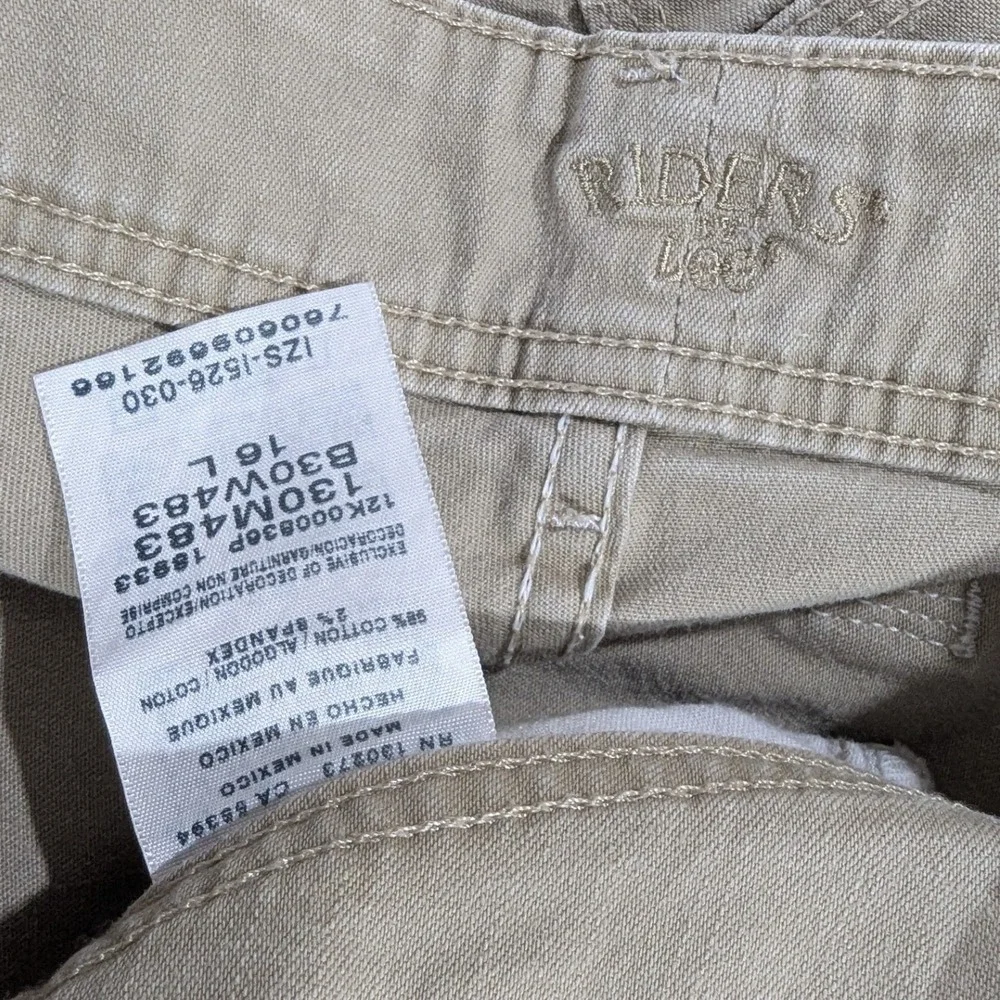 Riders by Lee Women's Tan Straight Leg Stretch Pants Size 16 Long‎ 98% Cotton
